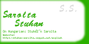 sarolta stuhan business card